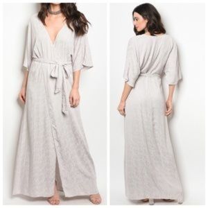grey boho dress